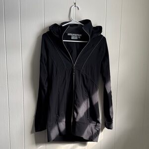Athleta Booyah black hooded full-zip Sz S